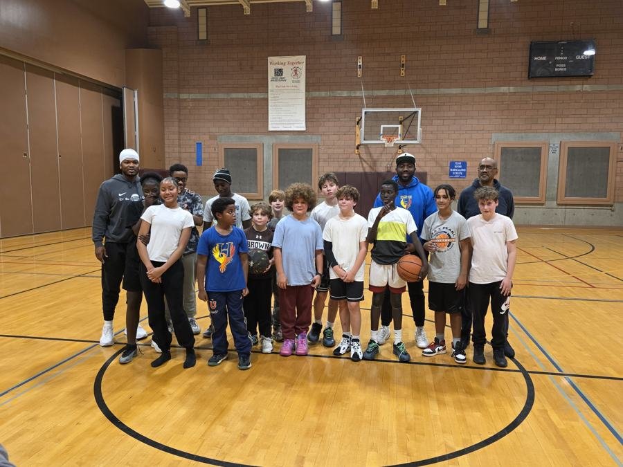 BFA players and coaches at Rainier Community Center