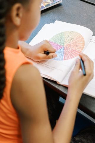 A young player working through a Pearl leadership worksheet
